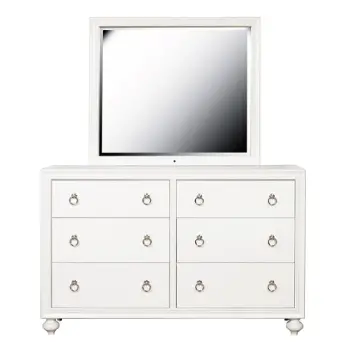 S458-430 Samuel Lawrence Furniture Bella White Bedroom Furniture Mirror