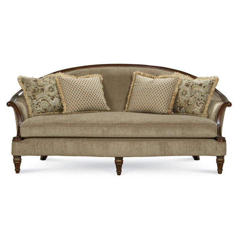 3660 082 A Schnadig Furniture Allyson Carved Wood Sofa Schnadig Furniture Allyson Carved Wood Sofa