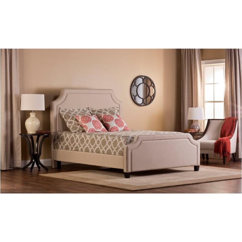 1322570 Hillsdale Furniture Queen Upholstered Bed Linen Stone