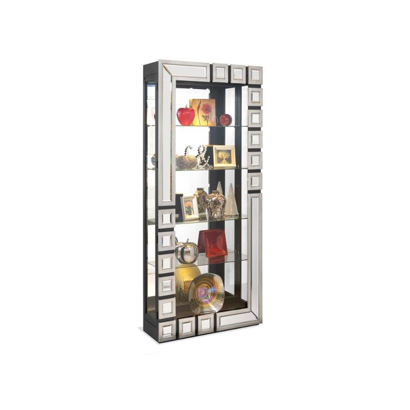 10393 Philip Reinisch Company Accent Dist Silver Curio Cabinet 10393 Philip Reinisch Company Accent, Silver Curio Cabinet