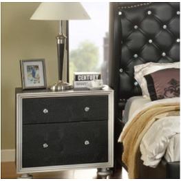 B1701-n Mc Ferran Home Furnishings Manhattan - Black Bedroom Furniture Nightstand