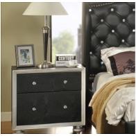 B1701-n Mc Ferran Home Furnishings Manhattan - Black Bedroom Furniture Nightstand