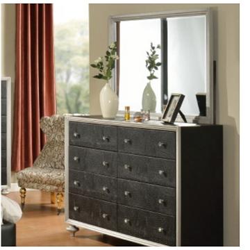 B1701-d Mc Ferran Home Furnishings Manhattan - Black Bedroom Furniture Dresser