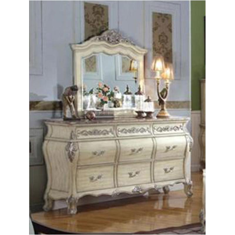 B8301-d Mc Ferran Home Furnishings Bordeaux - Antique White Bedroom Furniture Dresser