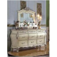 B8301-m Mc Ferran Home Furnishings Bordeaux - Antique White Bedroom Furniture Mirror