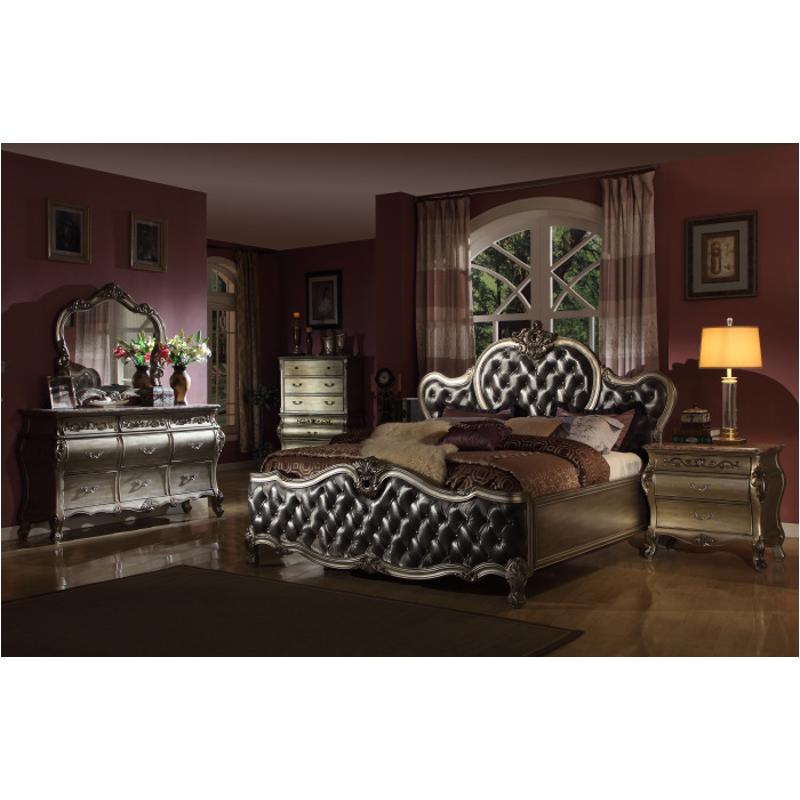 B8302-ek Mc Ferran Home Furnishings Bordeaux - Silver Bedroom Furniture Bed