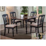 Cou-3854-cs-bl Mc Ferran Home Furnishings Cou-3854 - Black And Oak Dining Room Furniture Dinette Chair