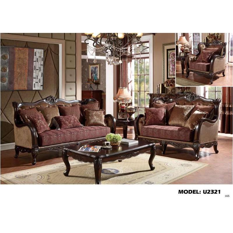 U2321 Fabric Yellow Living Room Set Global Furniture