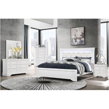 Pompei - Metallic White Global Furniture Pompei - Metallic White Bedroom Furniture