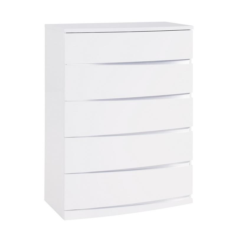 Aria-wh-ch Global Furniture Aria - White - Glossy Bedroom Furniture Chest