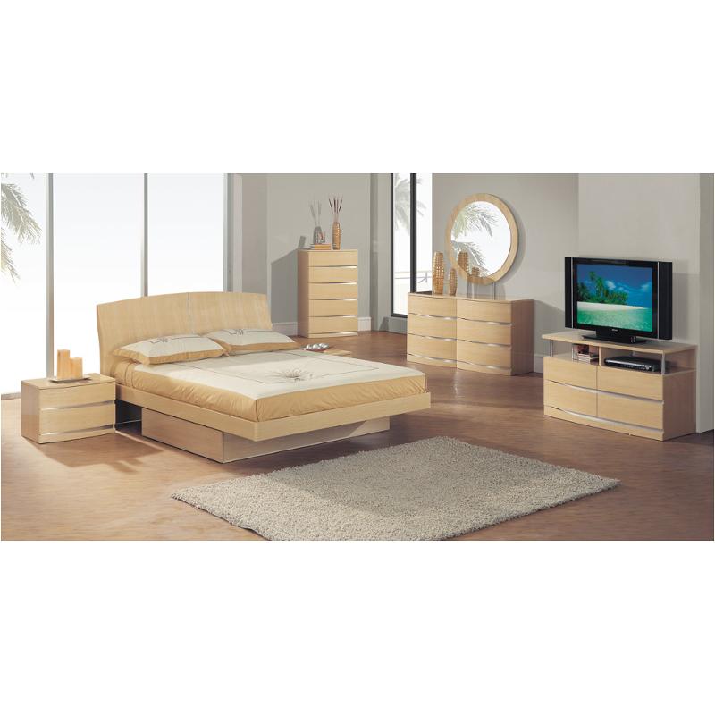 Aria-ma-fb Global Furniture Aria - Maple - Glossy Bedroom Furniture Bed