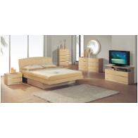 Aria-ma-fb Global Furniture Aria - Maple - Glossy Bedroom Furniture Bed