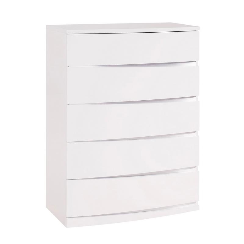 Aurora-wh-ch Global Furniture Aurora - White Bedroom Furniture Chest