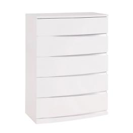Aurora-wh-ch Global Furniture Aurora - White Bedroom Furniture Chest