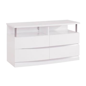 Aurora-wh-eu Global Furniture Aurora - White Bedroom Furniture Chest
