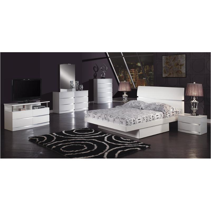 Aurora-wh-fb Global Furniture Aurora - White Bedroom Furniture Bed