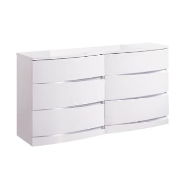 Aurora-wh-bd Global Furniture Aurora - White Bedroom Furniture Dresser