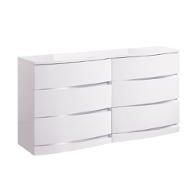 Aurora-wh-bd Global Furniture Aurora - White Bedroom Furniture Dresser