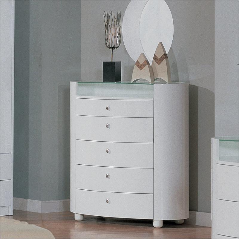 Emily-wh-ch Global Furniture Emily - White Bedroom Furniture Chest