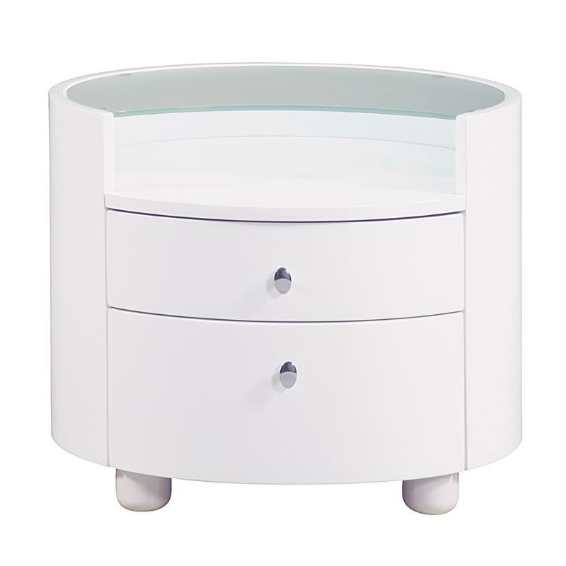 Evelyn-wh-ns Global Furniture Evelyn - White Bedroom Furniture Nightstand