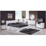 Gia-ww-kb Global Furniture Gia - White Bedroom Furniture Bed