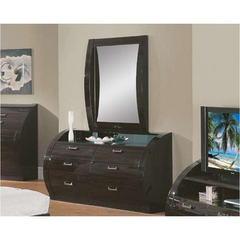 Madison-bz-d Global Furniture Madison - Black And Zebrano Bedroom Furniture Dresser