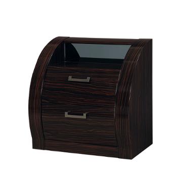 Madison-bz-ns Global Furniture Madison - Black And Zebrano Bedroom Furniture Nightstand