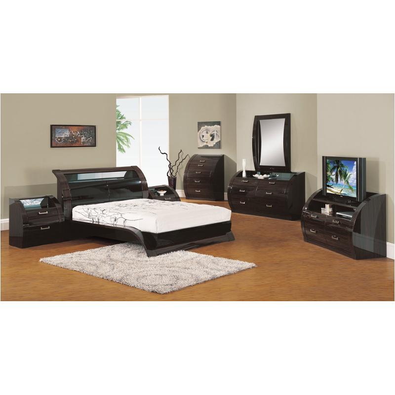 Madison-bz-kb Global Furniture Madison - Black And Zebrano Bedroom Furniture Bed
