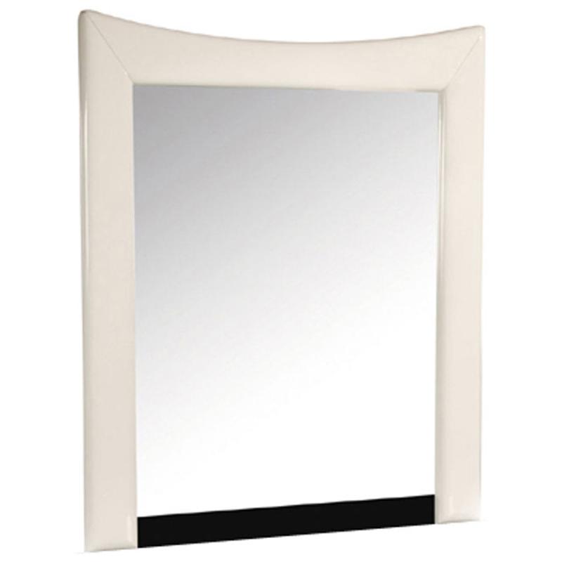 Sila-ww-m Global Furniture Sila - White/wenge - Glossy Bedroom Furniture Mirror