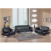 U559-s Leather Match - Black Global Furniture U559 Leather Match - Black Living Room Furniture Sofa