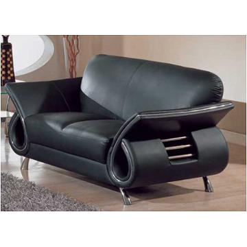 U559-l Leather Match - Black Global Furniture U559 Leather Match - Black Living Room Furniture Loveseat
