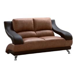 U982-l Bonded - Tan/brown Global Furniture U982 Bonded - Tan And Brown Living Room Furniture Loveseat