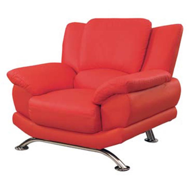 U9908-c Bonded - Red Global Furniture U9908 Bonded - Red Living Room Furniture Living Room Chair