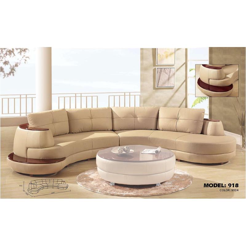 918-sectional-l Leather Match - Cappuccino Global Furniture Sectional