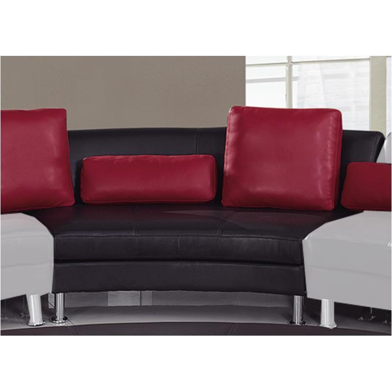 U919-sectional-c Bonded - Black/red Global Furniture U919 Bonded - Black And Red Living Room Furniture Sectional