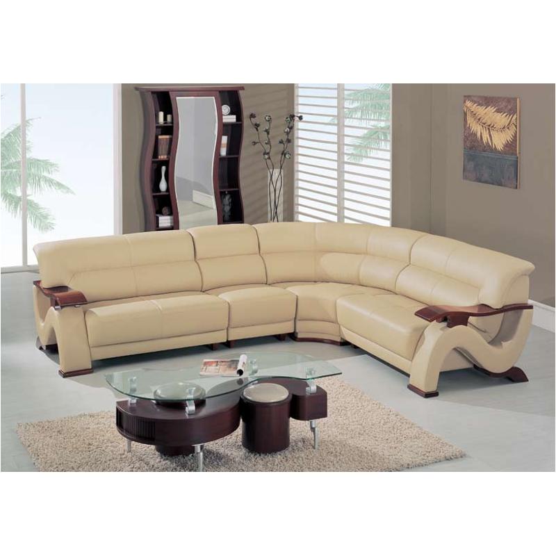 2033-sectional-l Bonded - Cappuccino Global Furniture 2033 Bonded - Cappuccino Living Room Furniture Sectional