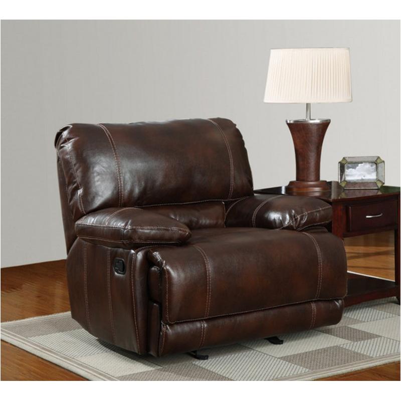 U1953-r Bonded - Brown Global Furniture U1953 Bonded - Brown Living Room Furniture Recliner