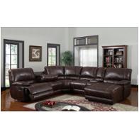 U1953-sectional-lr Bonded - Brown Global Furniture U1953 Bonded - Brown Living Room Furniture Sectional