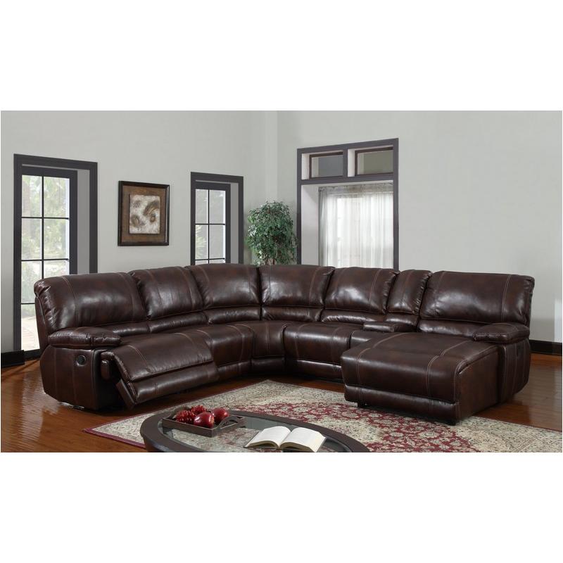 U1953-sectional-ce Bonded - Brown Global Furniture U1953 Bonded - Brown Living Room Furniture Sectional