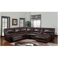 U1953-sectional-con Bonded - Brown Global Furniture U1953 Bonded - Brown Living Room Furniture Sectional