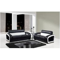 Ua199-s Bonded - Black/white Global Furniture Ua199 Bonded - Black/white Living Room Furniture Sofa