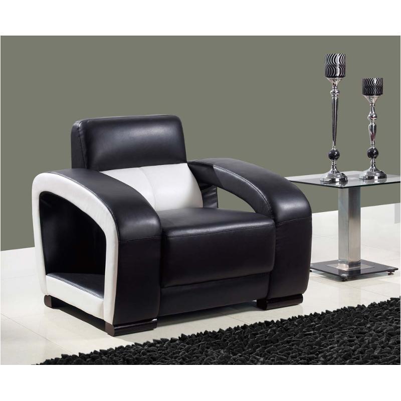Ua199-c Bonded - Black/white Global Furniture Ua199 Bonded - Black/white Living Room Furniture Living Room Chair