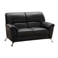 U9103-l Vinyl - Black Global Furniture U9103 - Black Living Room Furniture Loveseat