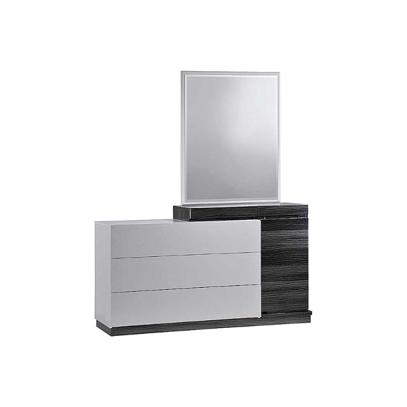 Lexi-sg-m Global Furniture Lexi - Silver And Grey Bedroom Furniture Mirror
