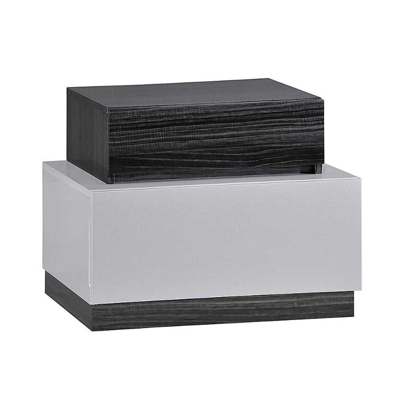 Lexi-sg-ns Global Furniture Lexi - Silver And Grey Bedroom Furniture Nightstand