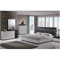 Lexi-sg-qb Global Furniture Lexi - Silver And Grey Bedroom Furniture Bed