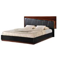 Lexi-bw-kb Global Furniture Lexi - Black And Wenge Bedroom Furniture Bed