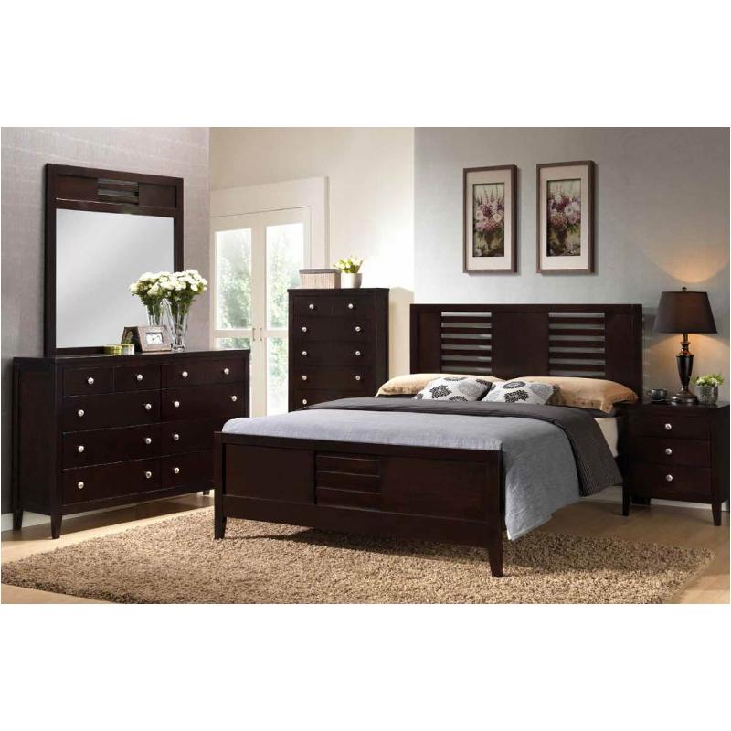 Lily-ab-qb Global Furniture Lily - Antique Black Bedroom Furniture Bed
