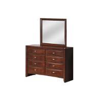 Linda-ma-m Global Furniture Linda - Merlot Bedroom Furniture Mirror
