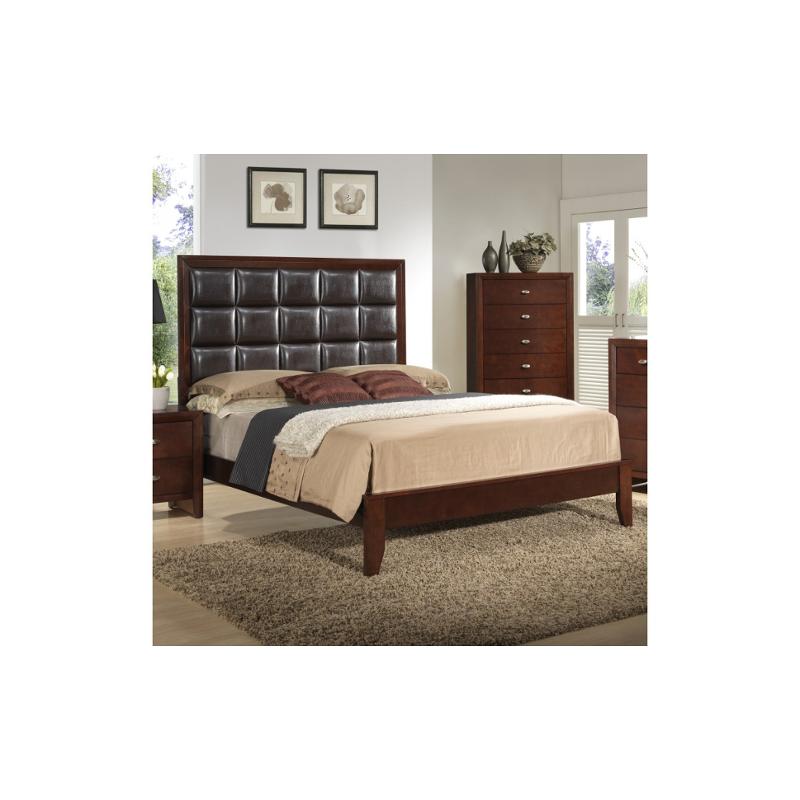 Carolina-m-kb Global Furniture Carolina - Merlot Bedroom Furniture Bed